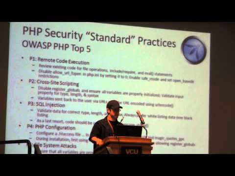 RVAsec 2012: PHP Website Security, Attack Analysis, & Mitigations (Salvador Grec)