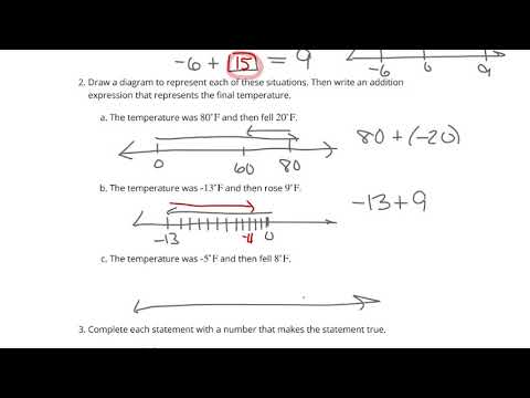 Grade 7, Unit 5, Lesson 2 Practice Problems (Changing Temperatures)