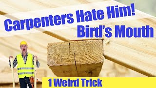 Fast No Measure Birds Mouth Notch with Speed Square No Math How To DIY