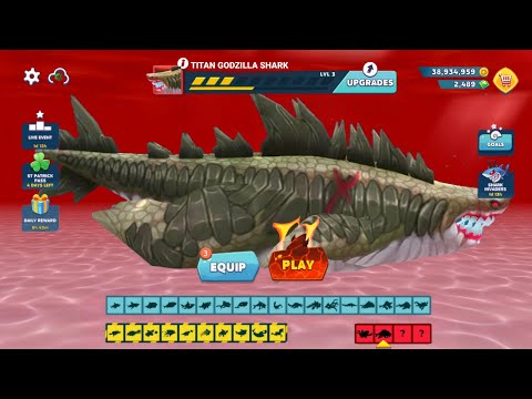 NEW  GIANT TITAN GODZILLA SHARK UNLOCKED AND GAMEPLAY - Hungry Shark Evolution