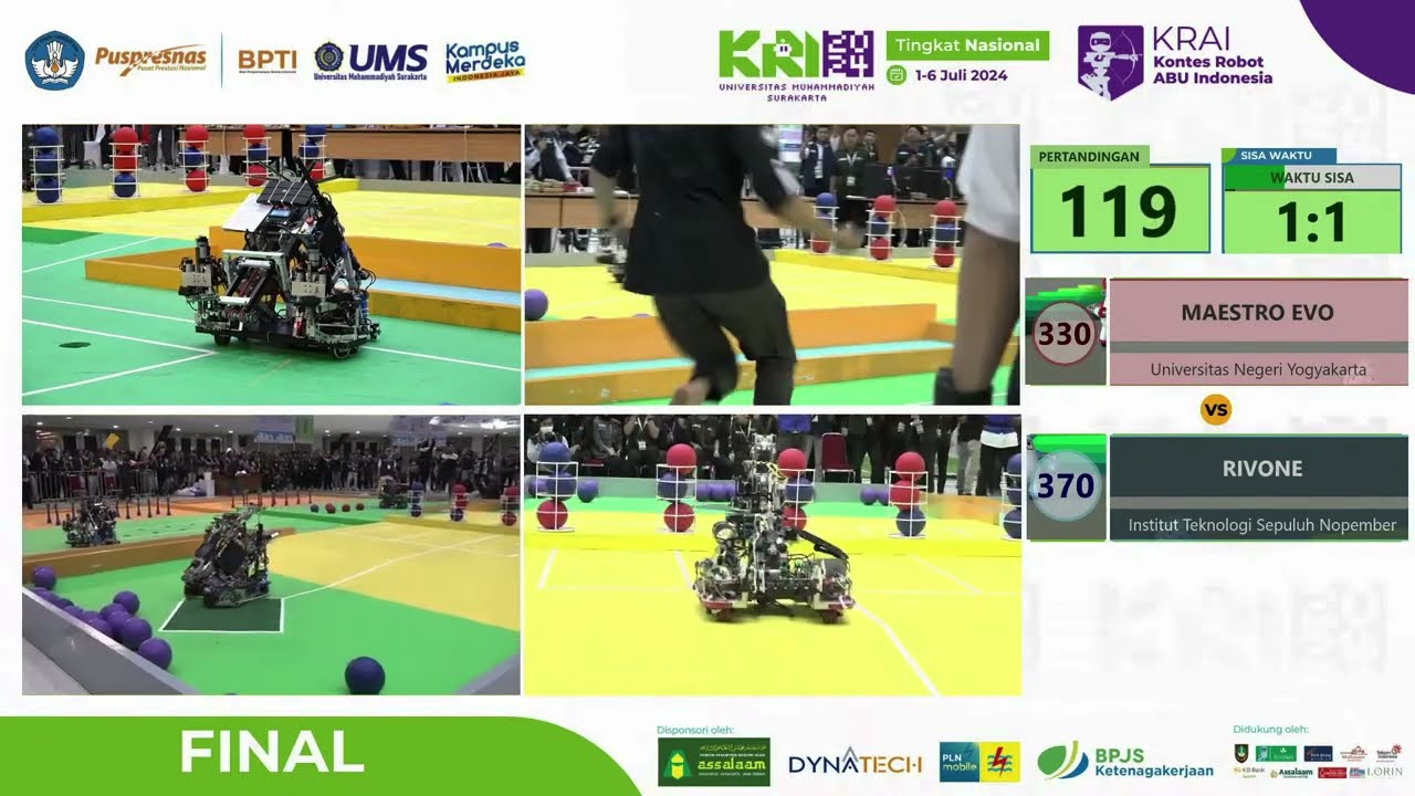 Robocon Indonesia 2024 Final Match | KRI KRAI NASIONAL 2024 UMS #Robocon2024