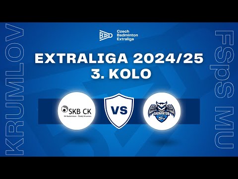 SKB Český Krumlov vs. BADMINTON FSpS MU | 5.1.2025 | Extraliga 3. kolo