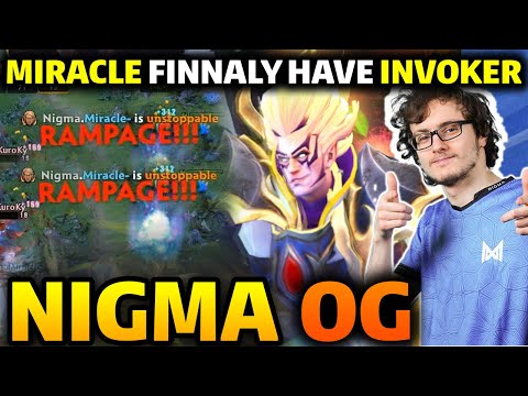 NIGMA vs OG Game 1 TI10 - MIRACLE INVOKER DOUBLE RAMPAGE
