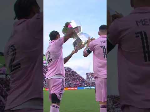@intermiamicf hoist their first trophy in front of their fans for the first time #shorts