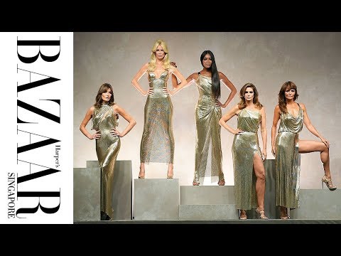 Naomi Campbell, Cindy Crawford & More Supermodels Paid Tribute to Gianni Versace on the Runway