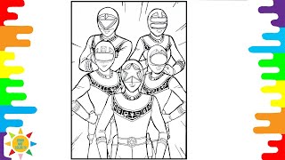 Power Ranger Zeo Coloring  Page|  All Ranger Morphs  Coloring Page| Unknown Brain - Dance With Me