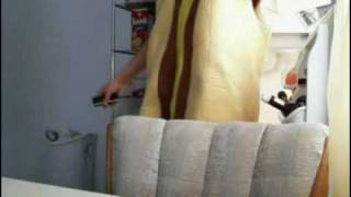 Hotdog costume fridge prank on April Fools Day!