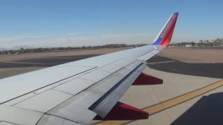 HD | Southwest Airlines 737-700 Pushback, Taxi, and Takeoff from Phoenix Sky Harbor