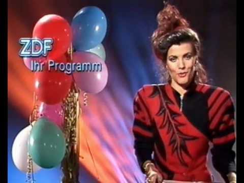 Birgit Schrowange 6 Februar 1989 ZDF TV ansage