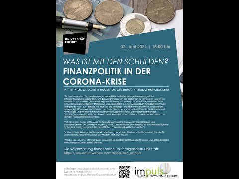 Was ist mit den Schulden? - Finanzpolitik in der Corona-Krise – Podiumsdiskussion Erfurt 02.06.2021