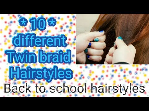 *10* different TWIN BRAID hairstyles || Back to school hairstyles | Stylopedia