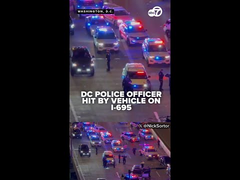 DC police officer seriously injured after being hit by car on I-695