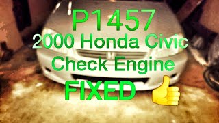 how to fix  P1457 Trouble Code | 1996 to 2000 Honda Civic Evap Vent Canister Replacement
