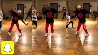 Chris Brown dancing on Snapchat - Grass Ain&#39;t Greener