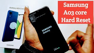 Samsung A03 core Hard Reset | Pattern unlock without pc