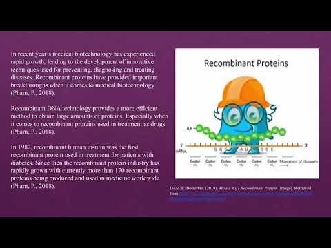 The Use of Recombinant Proteins in Medicine - Group 19. BCM201