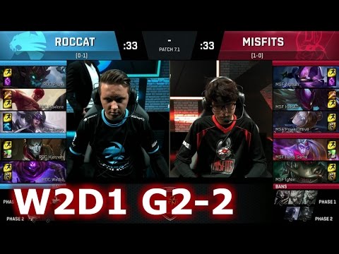 Misfits vs ROCCAT | Game 2 S7 EU LCS Spring 2017 Week 2 Day 1 | MSF vs ROC G2 W2D1
