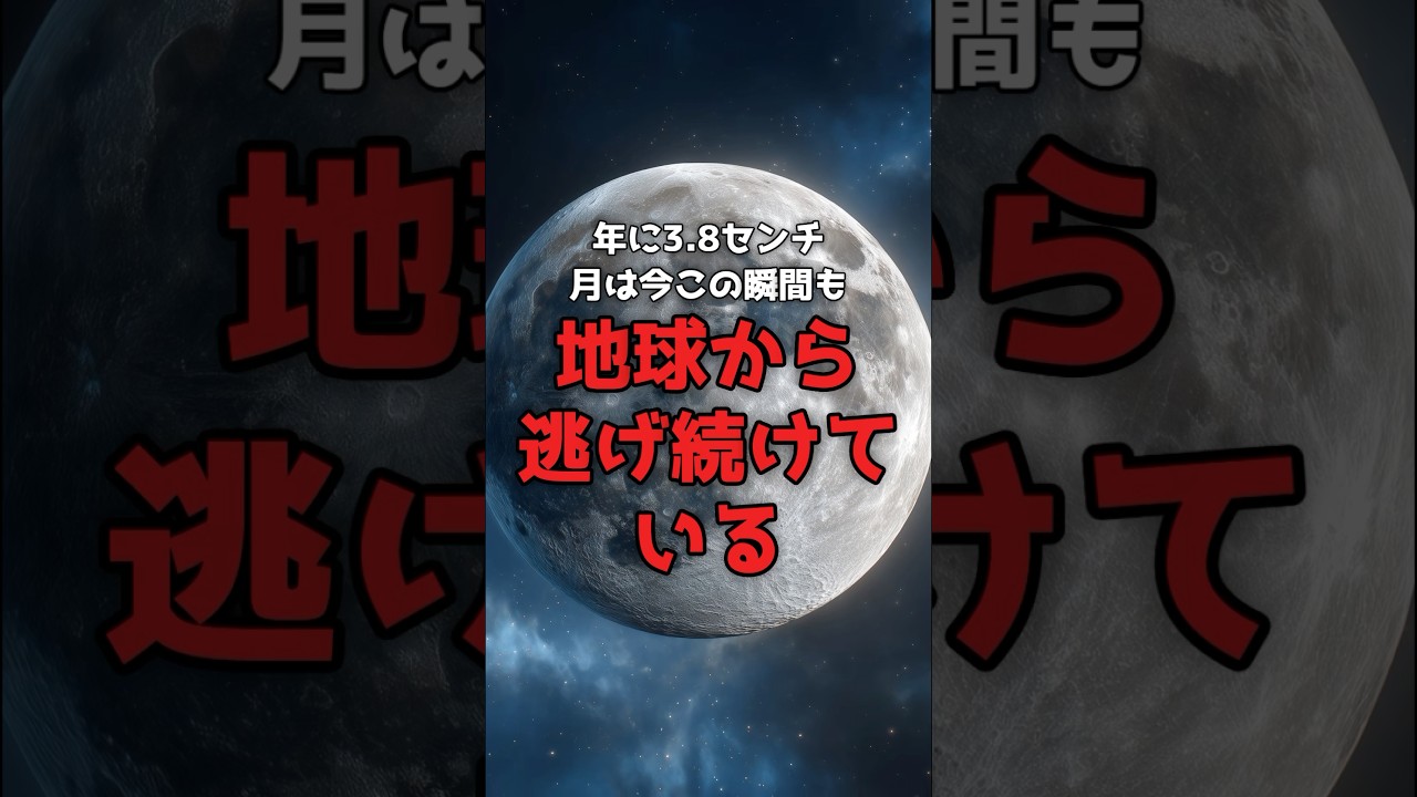 月は、地球から逃げている。皆既日食は消える。 のサムネイル