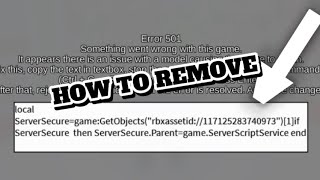 How to remove error code 501 roblox studio (easy)