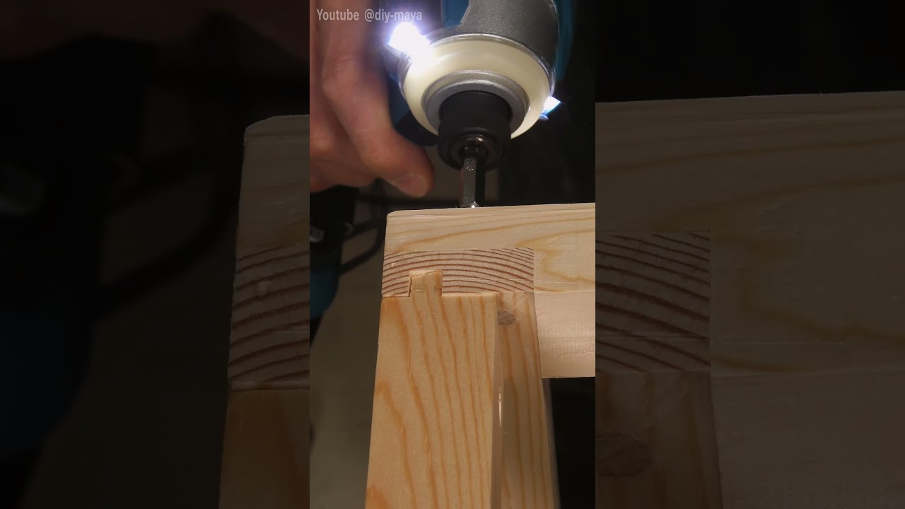 強力な木工ジョイント / Strong wood joint.#diy #shorts #tools #woodworking