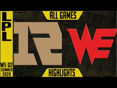 RNG vs WE Highlights ALL GAMES | LPL Summer 2020 W5D2 | Royal Never Give Up vs Team WE
