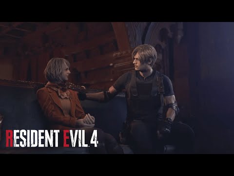 Leon Comforts Ashley After She Stabs Him - Resident Evil 4 Remake