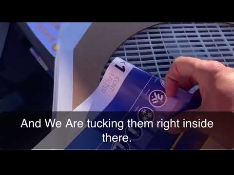 Assembling DIY Corsi-Rosenthal air filters for distribution in Los Angeles