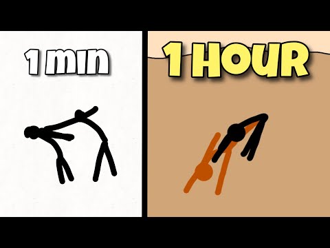 I animated a Stickman Fight in 1 minute vs 1 hour