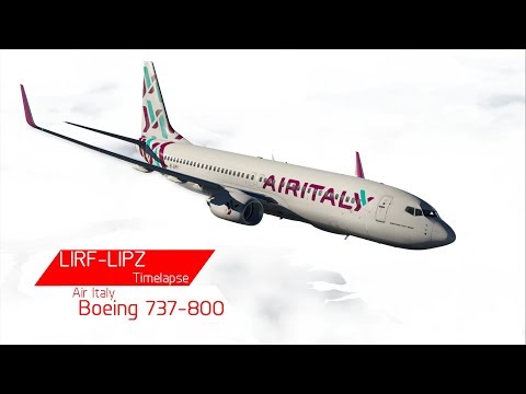 X-Plane 11| Rome (FCO) - Venice (VCE)| Boeing 737-800 [TIMELAPSE]