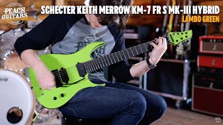 Video thumbnail for No Talking...Just Tones | Schecter Keith Merrow KM-7 FR S MK-III Hybrid | 7-String - Lambo Green by Peach Guitars