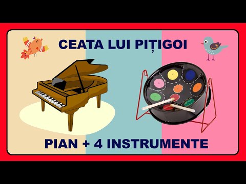 Ceata lui Pițigoi - Muzică pentru copii - Cântăm la pian + 4 instrumente muzicale
