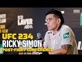 UFC 234: Ricky Simon Post-Fight Press Conference - MMA Fighting