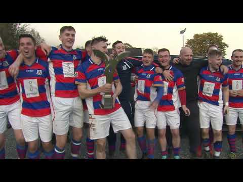 Alistair Geddes presents the Mowi Premiership to Kingussie 26 10 19