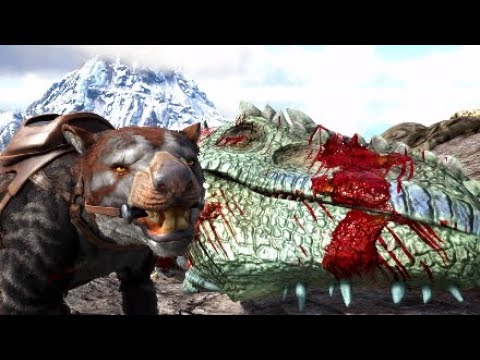 Wild Giganotosaurus Killing Thylacoleo! ( Ark Survival Evolved )
