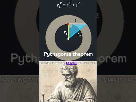 Ring Area Trick Using Just One Line! Pythagorean Hack You Didn't Know#learning#pythagoras theorem
