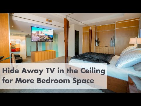 Drop-Down TV Lift Transforms Bedroom Entertainment