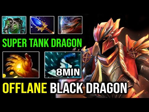 How to Offlane Black Dragon Knight | 8Min Blink Dagger Nonstop Roaming with Midas Build Dota 2