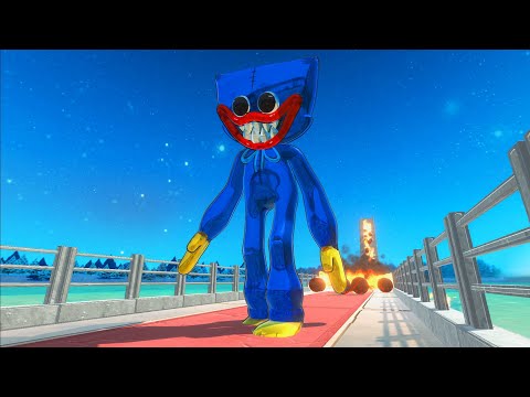 Huggy Wuggy and Others Creepy Monster Run Away From Fireball | Animal Revolt Battle