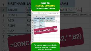 Combine Cells in Excel | Concatenate 