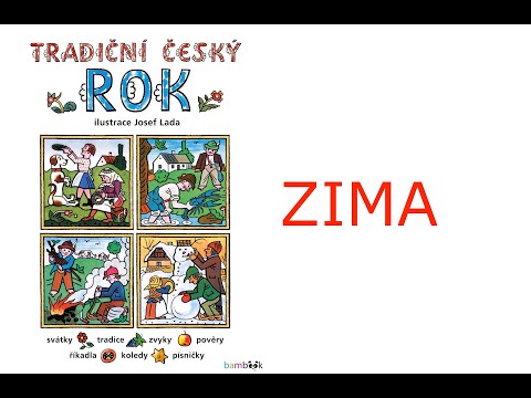 TRADIČNÍ ČESKÝ ROK - ilustroval Josef Lada - ZIMA