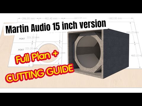 Martin Box Design:15" Build Plans &  Cutting Guide (Inspired by Martin Audio)