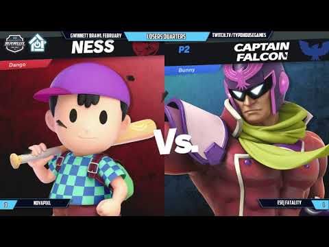Gwinnett Brawl February 2019- NovaPixl(Ness) Vs ESE| Fatality(Falcon) - Losers Quarters