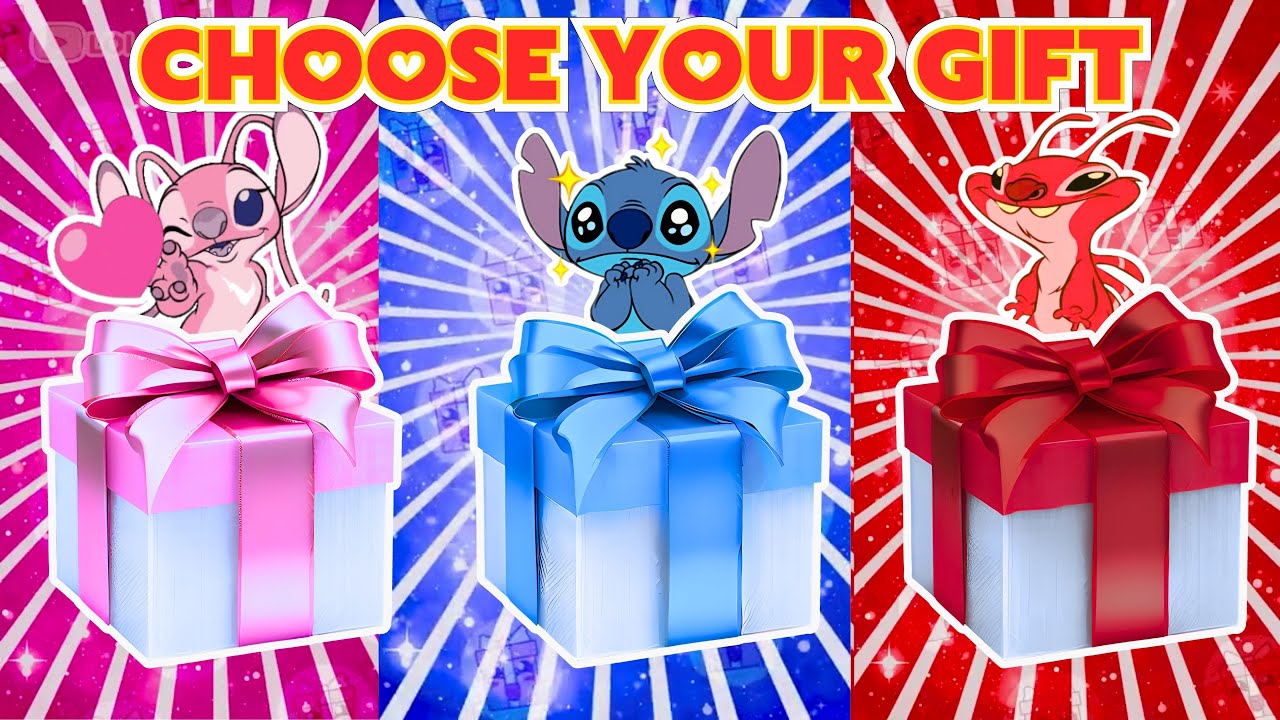 ESCOLHA O SEU PRESENTE STITCH PINK BLUE RED 🎁🎁 ELIGE TU REGALO 🎁 CHOOSE YOUR GIFT PINK BLUE RED 🎁