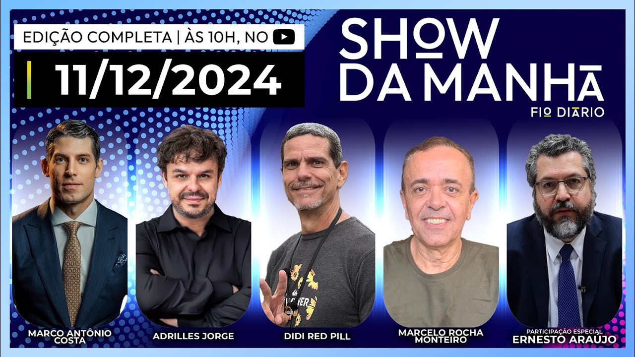 SHOW DA MANHÃ - BOLSONARO REBATE STF E AS GAFES DE ALCKMIN - 11/12/2024