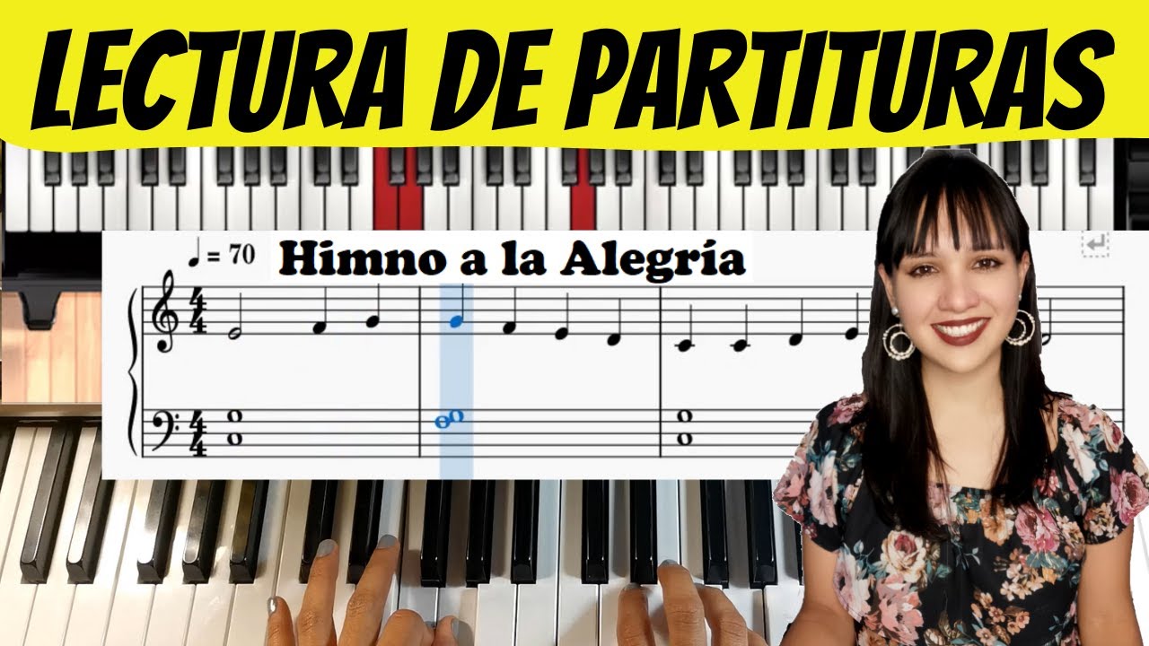 LECTURA DE PARTITURAS PARA PIANO CLASE 1 | HIMNO A LA ALEGRÍA | PRINCIPIANTES | MARCELA 🎵🎹