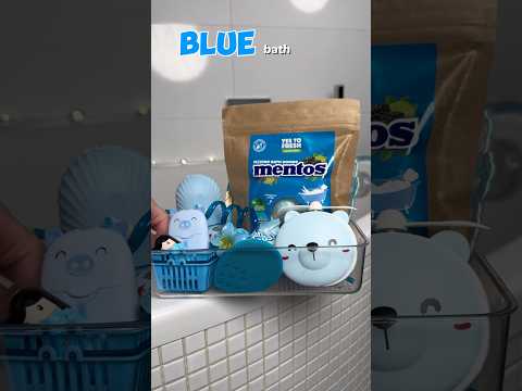 Blue bath 🩵 What's next? #asmr #bathroutine#bathessentials #night #shorts #fyp #viral #bathtime