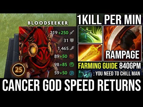 NEW God Speed 7.22g Bloodseeker - Outrun Everyone with 10Min Godlike Rampage & 1Kill Per Min DotA 2