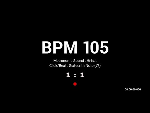 Metronome BPM 105 / Hi-hat / 16th (Closed)