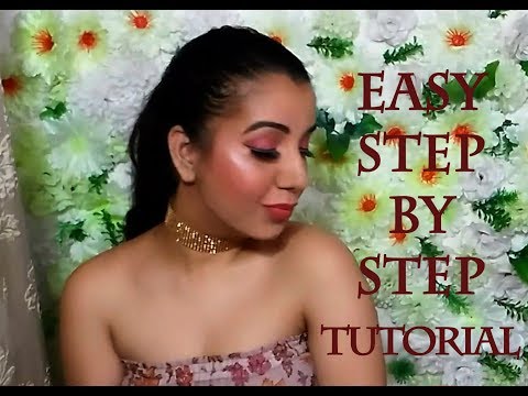 Easy Pink Glittery Eyes Makeup Tutorial