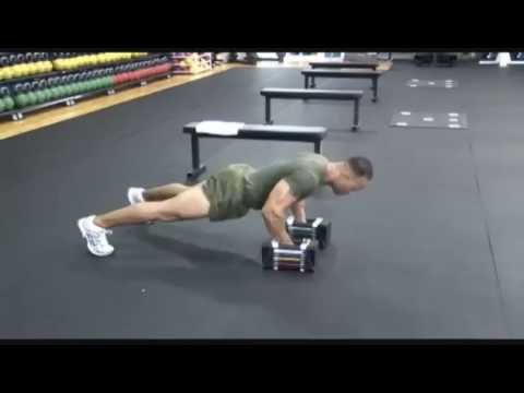 Dumbbell Push Up with  Row